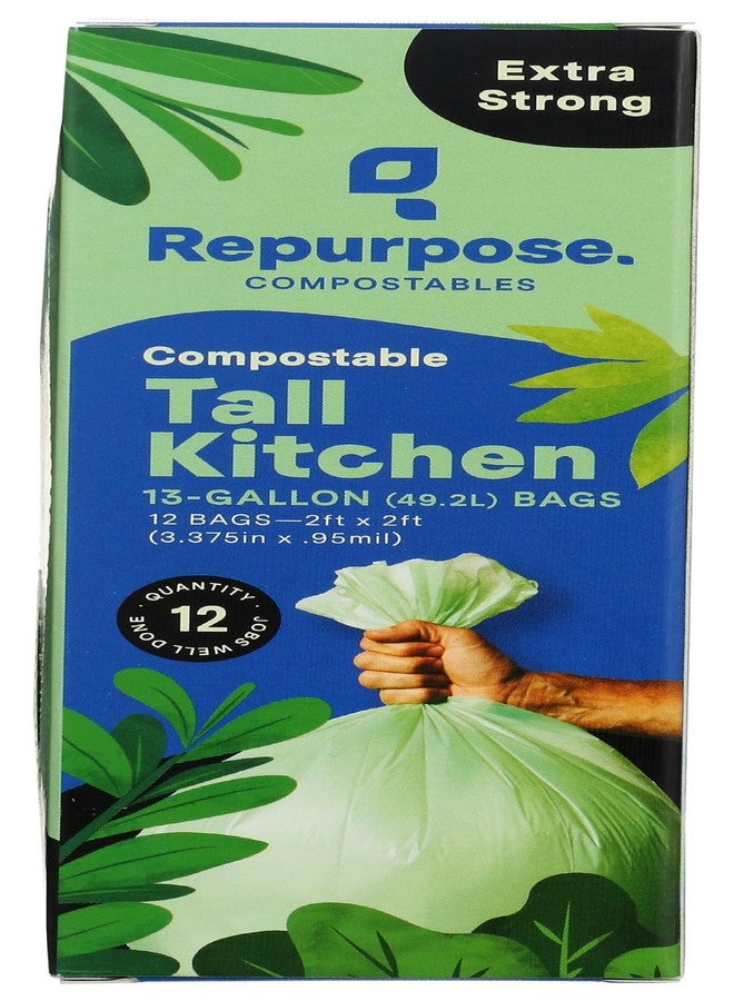 Repurpose Compostables Repurpose, Compostable Kitchen Trash Bag, 12 Count - Image 1